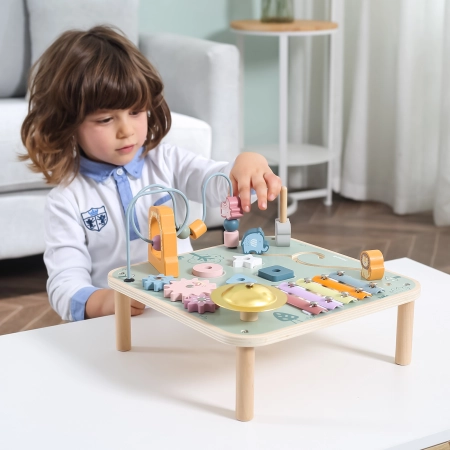 Viga 44083 PolarB Drewniany Muzyczny stolik edukacyjny
