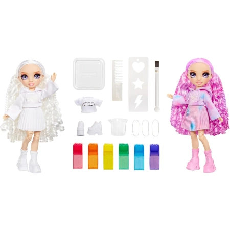 MGA 507581  Rainbow High Watercolor And Create Lalka Do Malowania Z Fioletowymi Oczami
