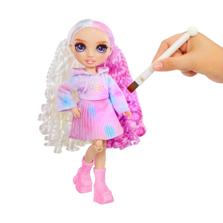 MGA 507581  Rainbow High Watercolor And Create Lalka Do Malowania Z Fioletowymi Oczami
