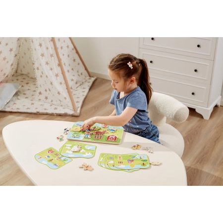 Viga 44637 Drewniana Gra w sznurowanie - farma
