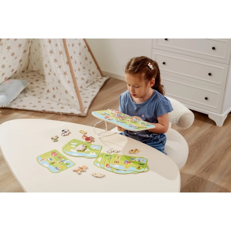 Viga 44637 Drewniana Gra w sznurowanie - farma