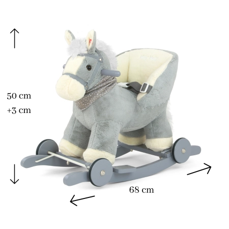 Milly Mally Koń na biegunach pluszowy Polly Gray