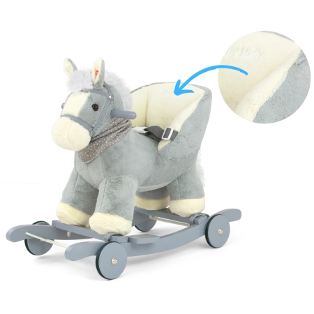 Milly Mally Koń na biegunach pluszowy Polly Gray