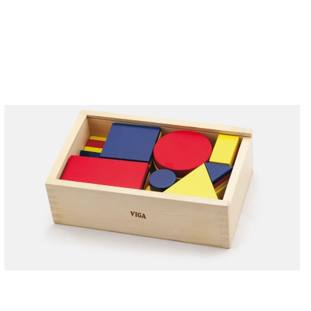 Viga 56164 Drewniane Klocki logiczne - figury geometryczne