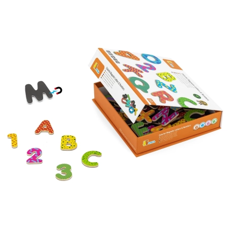 Viga 59429vg Drewniane Magnetyczne literki i cyferki - 77 elementów