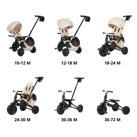 Qplay Rowerek Trójkołowy Nova Max Beige