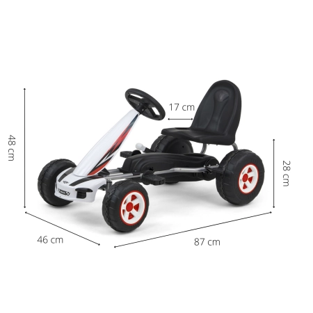 Milly Mally Gokart na pedały Viper White