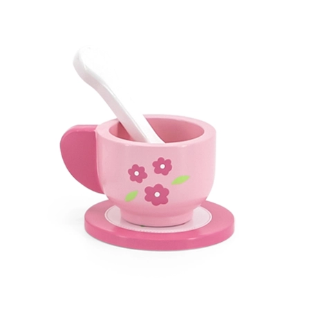 Viga 44543 Drewniany Serwis do herbaty i kawy pink flower