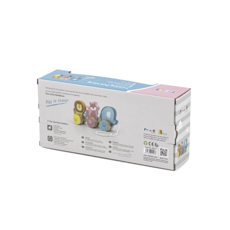Viga 44023 PolarB Przyjaciele z drewna z Zoo do ciągnięcia