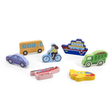 Viga 44701 Drewniane Puzzle na podkładce 7 elementów- transport