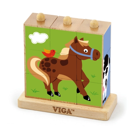 Viga 50833 Drewniane Kostki logiczne - farma