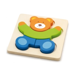 Viga 50169 Pierwsze drewniane puzzle maluszka - miś