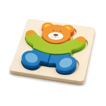 Viga 50169 Pierwsze drewniane puzzle maluszka - miś
