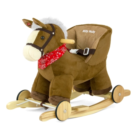 Milly Mally Koń na biegunach pluszowy Polly Dark Brown