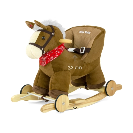 Milly Mally Koń na biegunach pluszowy Polly Dark Brown