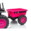 Milly Mally Pojazd na akumulator Traktor z przyczepą Farmer Pink