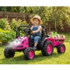 Milly Mally Pojazd na akumulator Traktor z przyczepą Farmer Pink