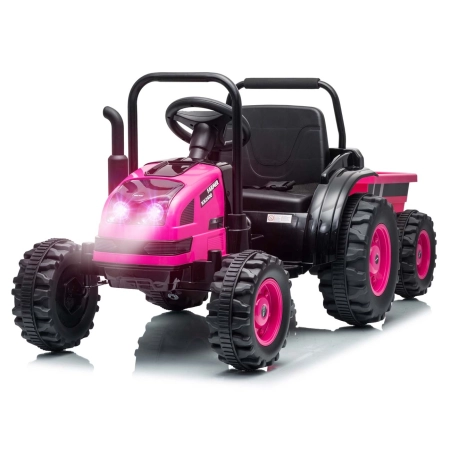 Milly Mally Pojazd na akumulator Traktor z przyczepą Farmer Pink
