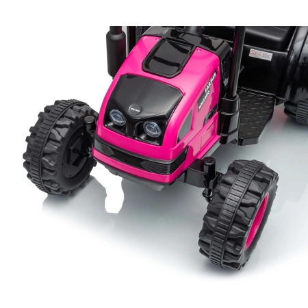 Milly Mally Pojazd na akumulator Traktor z przyczepą Farmer Pink