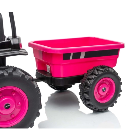 Milly Mally Pojazd na akumulator Traktor z przyczepą Farmer Pink