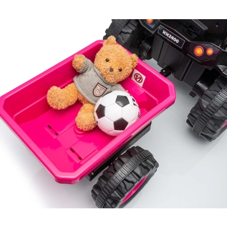 Milly Mally Pojazd na akumulator Traktor z przyczepą Farmer Pink