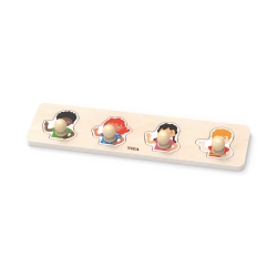 Viga 44536 Drewniana Pierwsze puzzle z uchwytami - kolory skóry