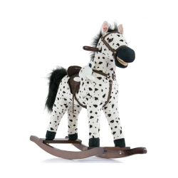 Milly Mally Koń na biegunach pluszowy Mustang Black Dot