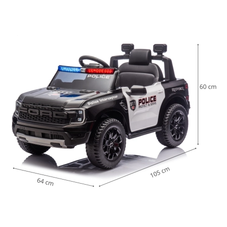 Milly Mally Pojazd na akumulator Ford Ranger Police Black