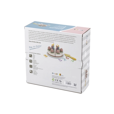 Viga 44060 PolarB Drewniany Truskawkowy tort urodzinowy do krojenia