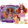 Mattel Enchantimals HNT60 Zestaw Lalka Fennec Fox i Rodzina Lisków