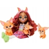 Mattel Enchantimals HNT60 Zestaw Lalka Fennec Fox i Rodzina Lisków