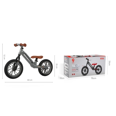 Qplay Rowerek Biegowy Racer Grey