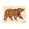 Viga 44606 Drewniane Puzzle na podkładce z uchwytami - Miś