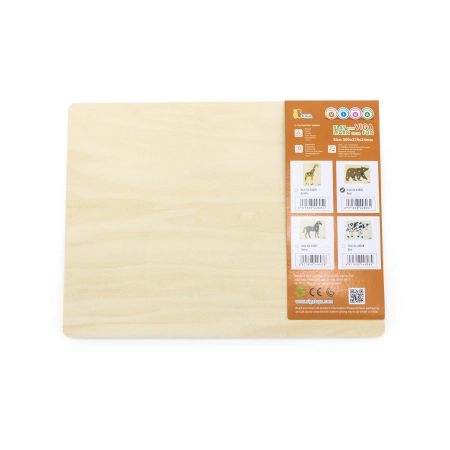 Viga 44606 Drewniane Puzzle na podkładce z uchwytami - Miś