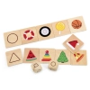 Viga 44506 Drewniane Puzzle - zestaw do nauki kształtów