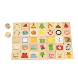 Viga 44506 Drewniane Puzzle - zestaw do nauki kształtów