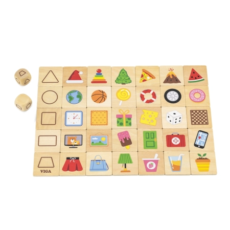 Viga 44506 Drewniane Puzzle - zestaw do nauki kształtów