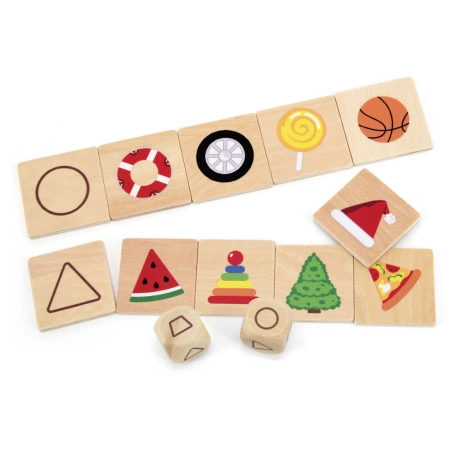 Viga 44506 Drewniane Puzzle - zestaw do nauki kształtów