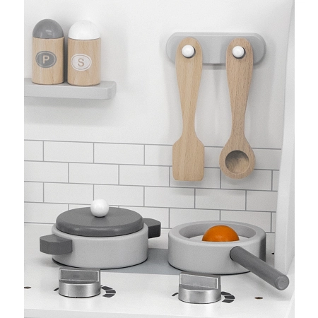 Viga 44049 PolarB Drewniana Kuchnia z akcesoriami eco gray