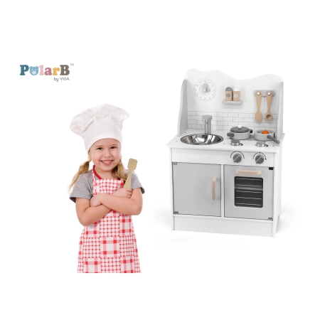 Viga 44049 PolarB Drewniana Kuchnia z akcesoriami eco gray