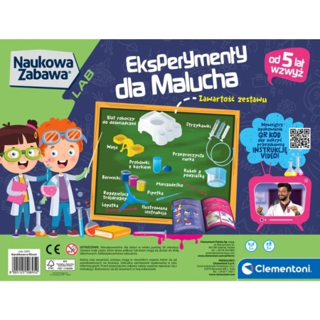 Clementoni Naukowa Zabawa Lab 50895 Eksperymenty Dla Malucha