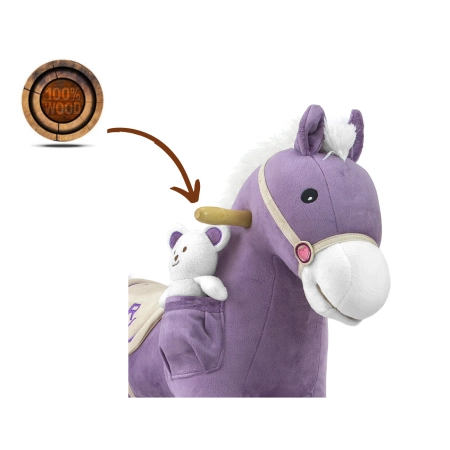 Milly Mally Koń na biegunach pluszowy Pony Purple