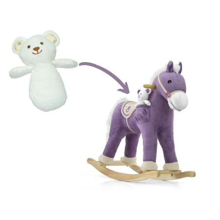 Milly Mally Koń na biegunach pluszowy Pony Purple