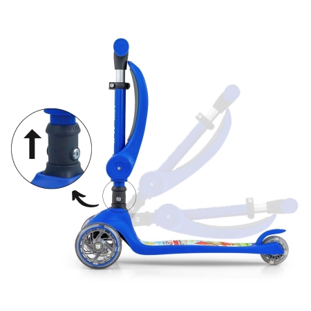 Milly Mally Scooter Fuzzy Blue