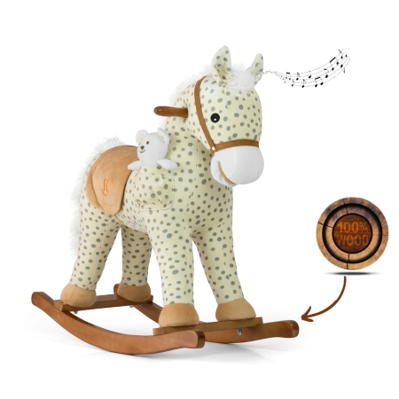 Milly Mally Koń na biegunach pluszowy Pony Gray Dot