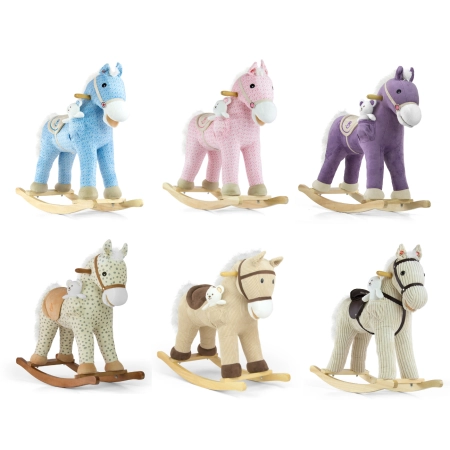 Milly Mally Koń na biegunach pluszowy Pony Gray Dot