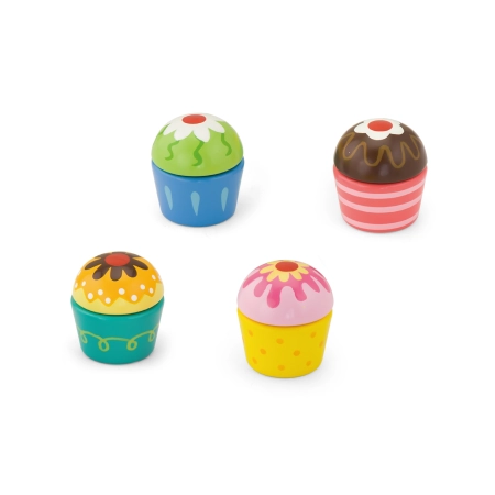 Viga 50808 Drewniany Zestaw ciasteczka "cup cake"