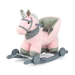 Milly Mally Koń na biegunach pluszowy Polly Pink Jednorożec