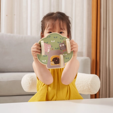 Viga 44088 PolarB Drewniane Drzewo edukacyjne Peek-a-boo