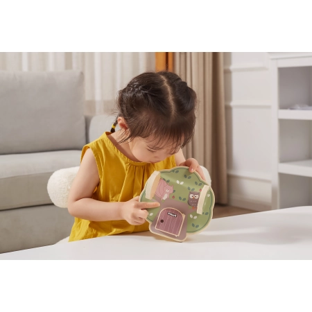 Viga 44088 PolarB Drewniane Drzewo edukacyjne Peek-a-boo
